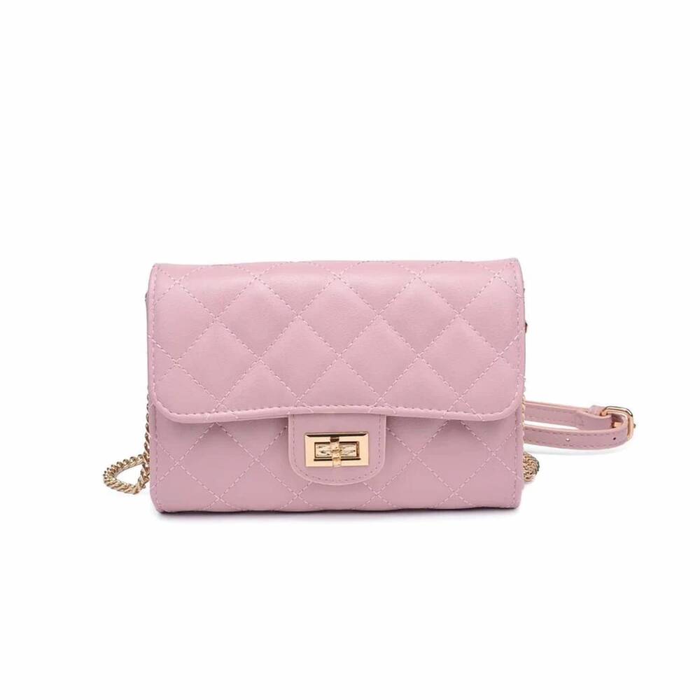 NEW URBAN EXPRESSIONS women's winona quilted crossbody bag in blush